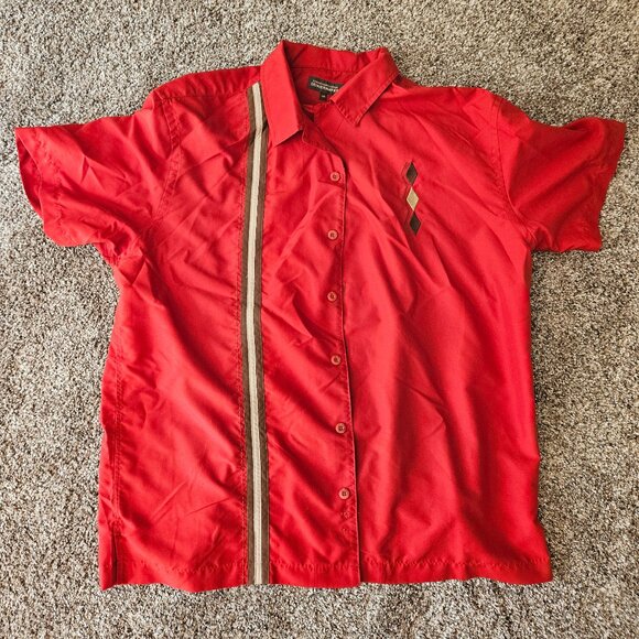 Mod Retro Button Down Bowling Shirt - Picture 1 of 9